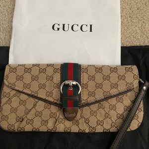 Faux Gucci clutch/ wristlet bag